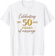 Funny 50 Years of Marriage 1975 50th Wedding Anniversary T-Shirt - T-Shirt | White