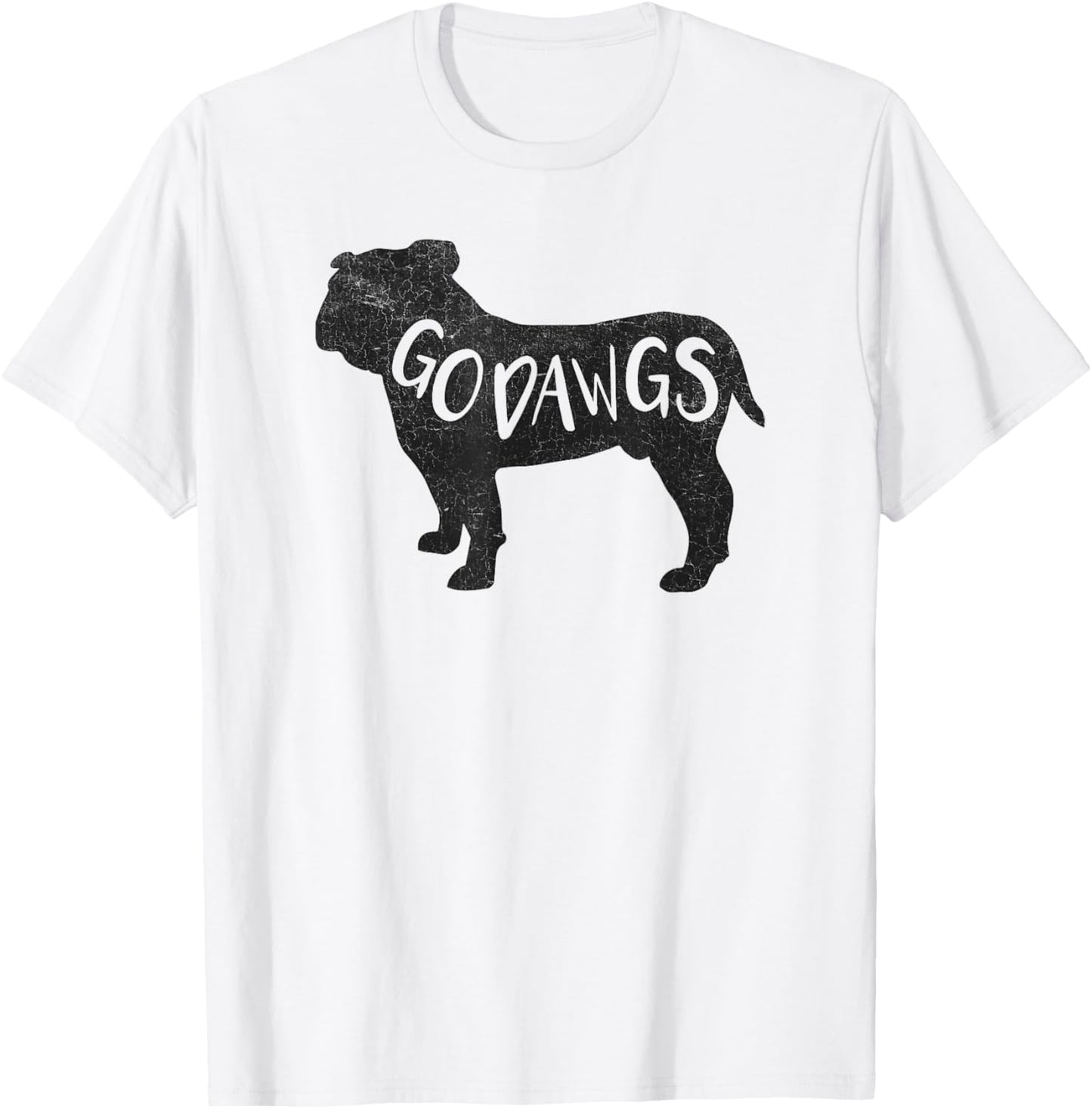 Go Dawgs Funny Bulldogs T-Shirt - T-Shirt | White