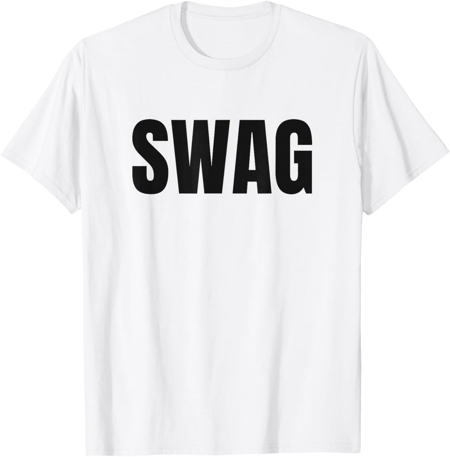 Swag Funny Bold Text Word Humor Spruch T-Shirt - T-Shirt | White