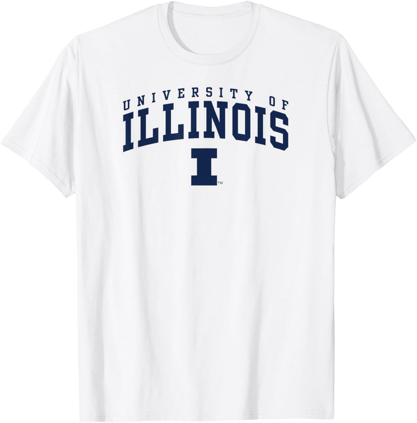 Illinois Fighting Illini Arch Over Logo Officially Licensed T-Shirt - T-Shirt | White