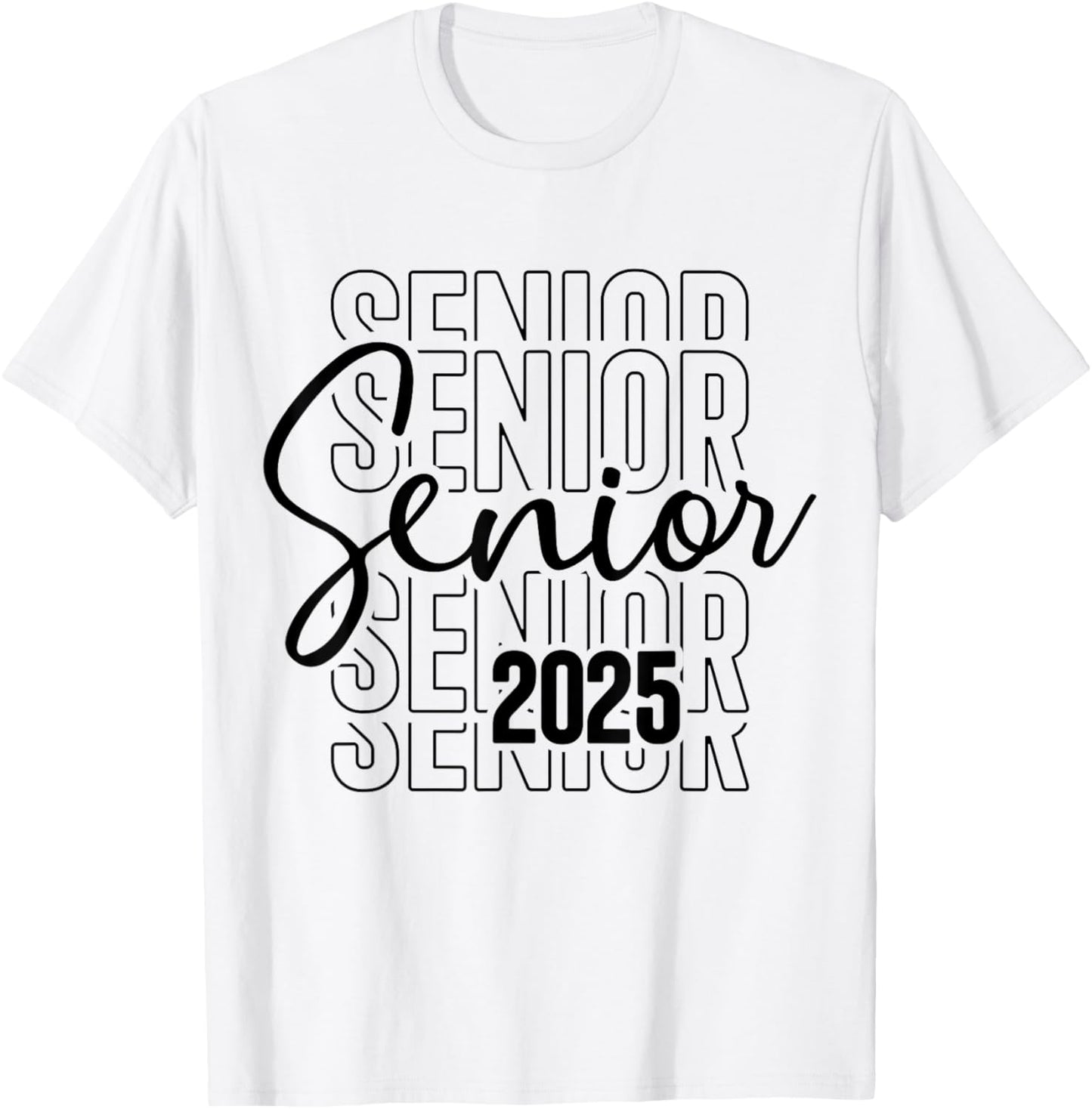Senior 2025 graduate college university graduation class of T-Shirt - T-Shirt | White