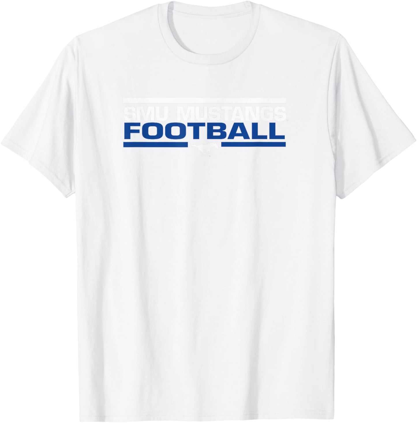 SMU Mustangs Football Tackle Red Officially Licensed T-Shirt - T-Shirt | White