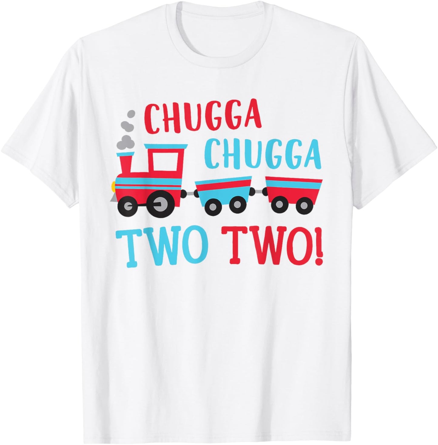 Chugga Chugga Two Two 2nd Birthday Boy Train Toys Theme T-Shirt - T-Shirt | White