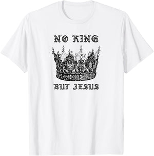 No King But Jesus Christmas Worship T-Shirt - T-Shirt | White