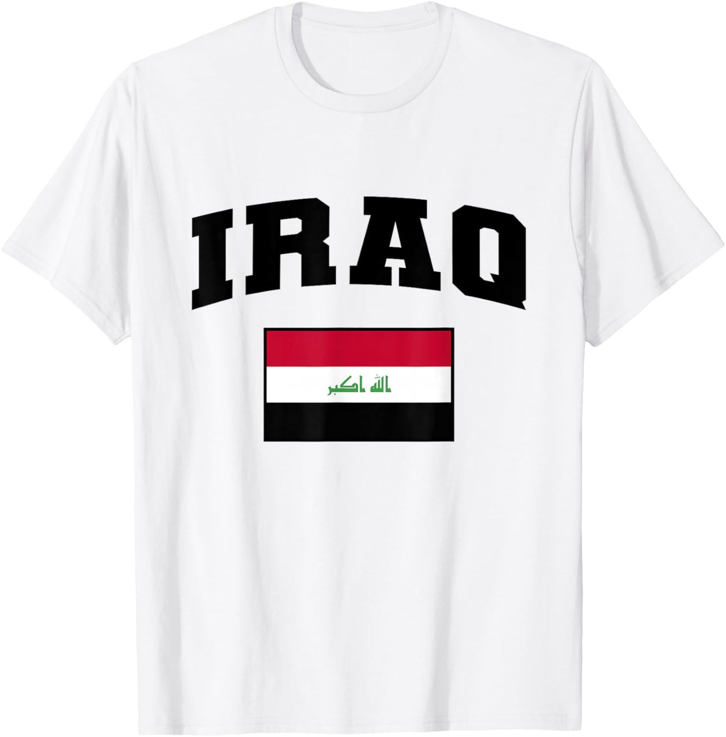 Iraq Flag Proud Iraqi Fans Supporters T-Shirt - T-Shirt | White