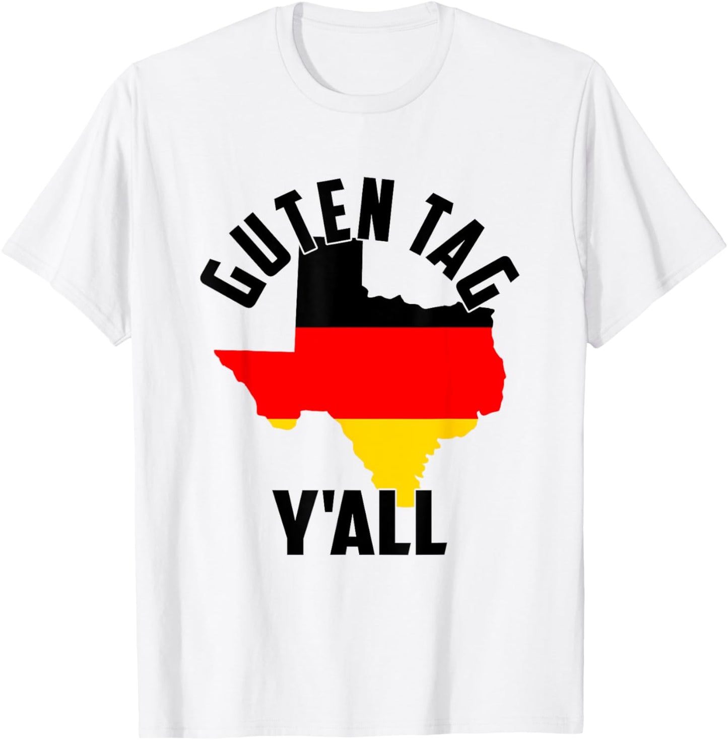 Retro Guten Tag Y'all Funny Texas Germany Oktoberfest German T-Shirt - T-Shirt | White