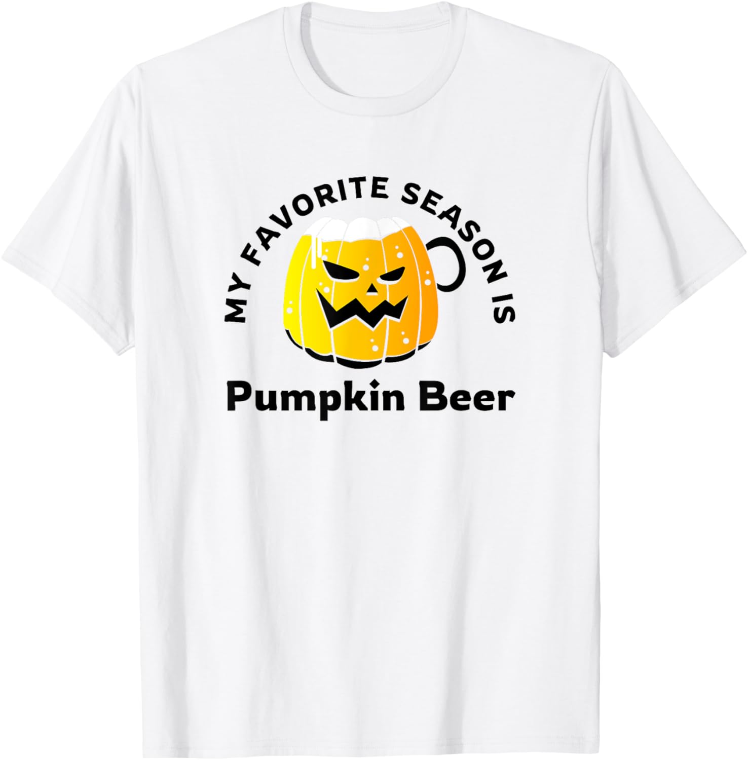 Pumpkin Beer in the Fall Autumn Season T-Shirt - T-Shirt | White