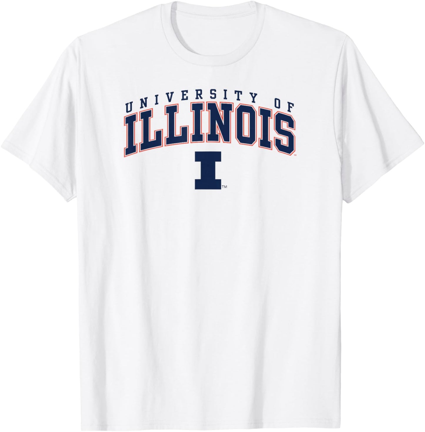 Illinois Fighting Illini Arch Over White Officially Licensed T-Shirt - T-Shirt | White