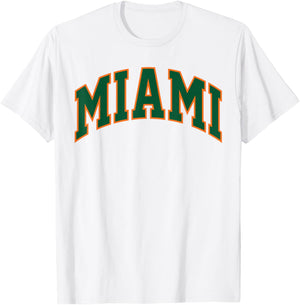 Retro Miami Men Miami Women Vintage Orange Green FL Souvenir T-Shirt - T-Shirt | White