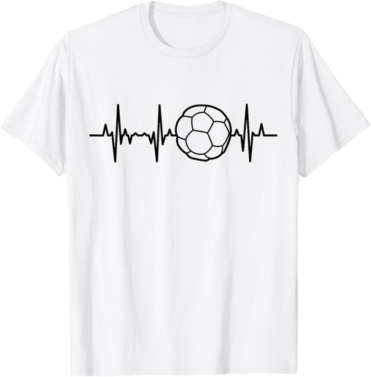 Ballon de Handball ECG Heartline Joueur de Handball Équipe T-Shirt - T-Shirt | White