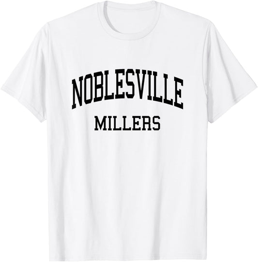 Noblesville High School HS Noblesville in Retro T-Shirt - T-Shirt | White