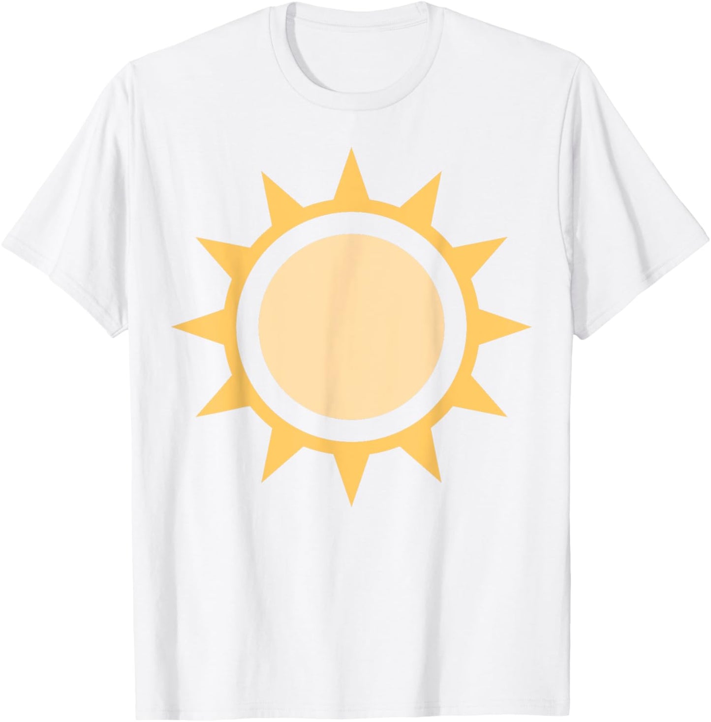 Sun Simple Sun Icon Design For Sunshine Summer Fun T-Shirt - T-Shirt | White