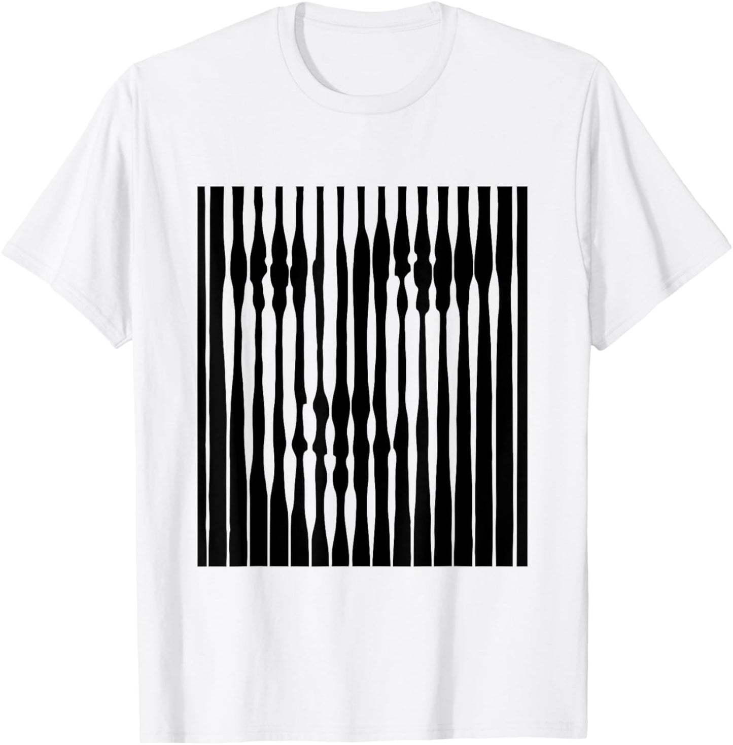 Mona Lisa Optical Art Enigmatic Smile Design for Art Lovers T-Shirt - T-Shirt | White