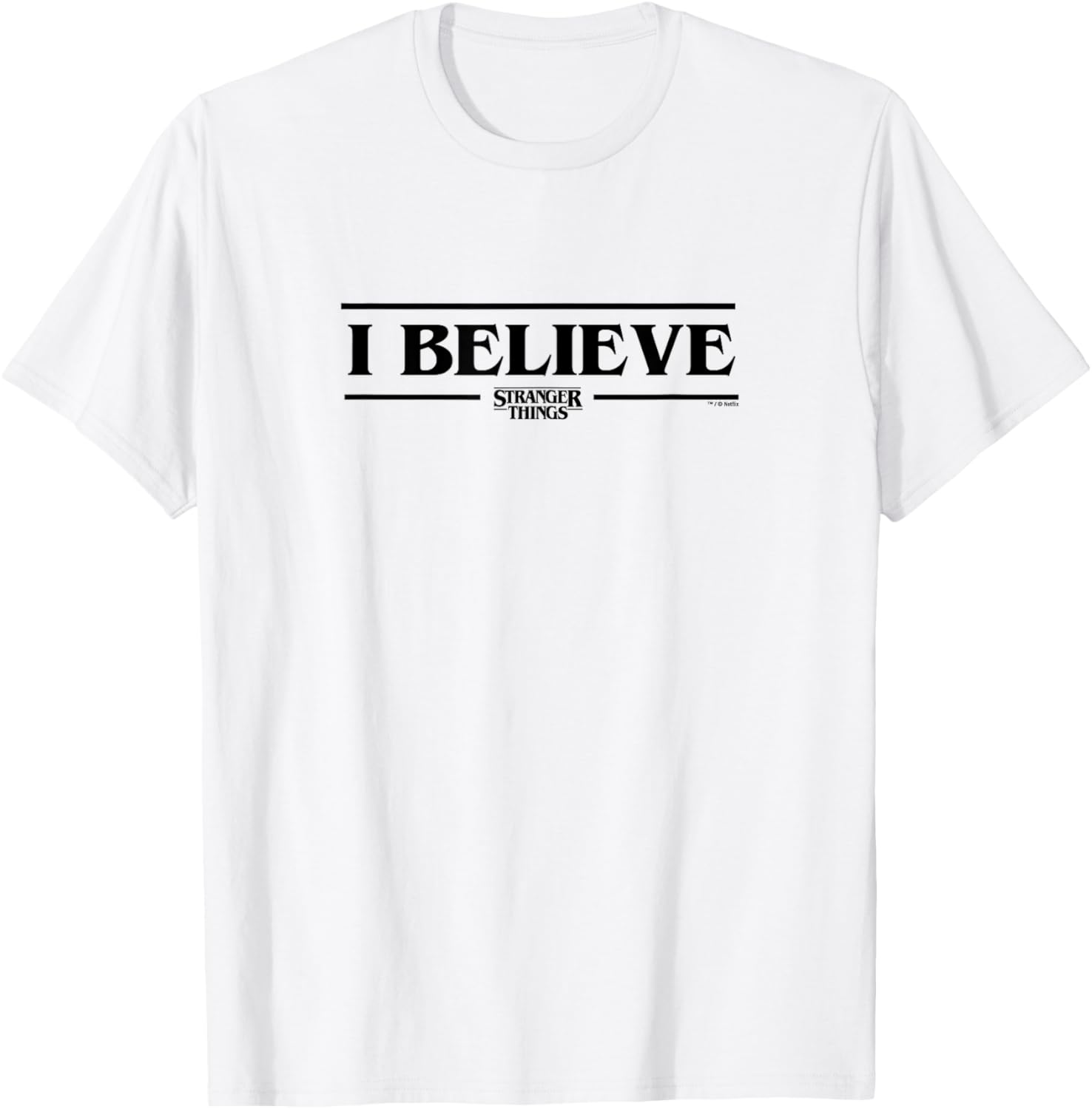 Stranger Things I Believe Officially Licensed T-Shirt - T-Shirt | White