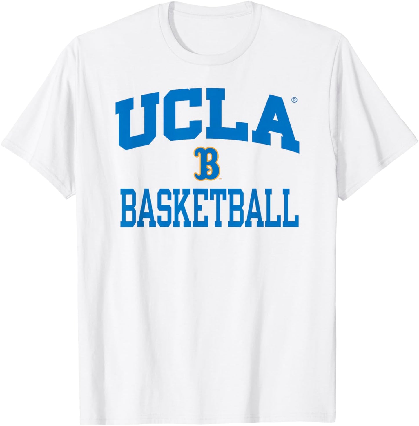 UCLA Bruins Basketball Arch Gray Officially Licensed T-Shirt - T-Shirt | White