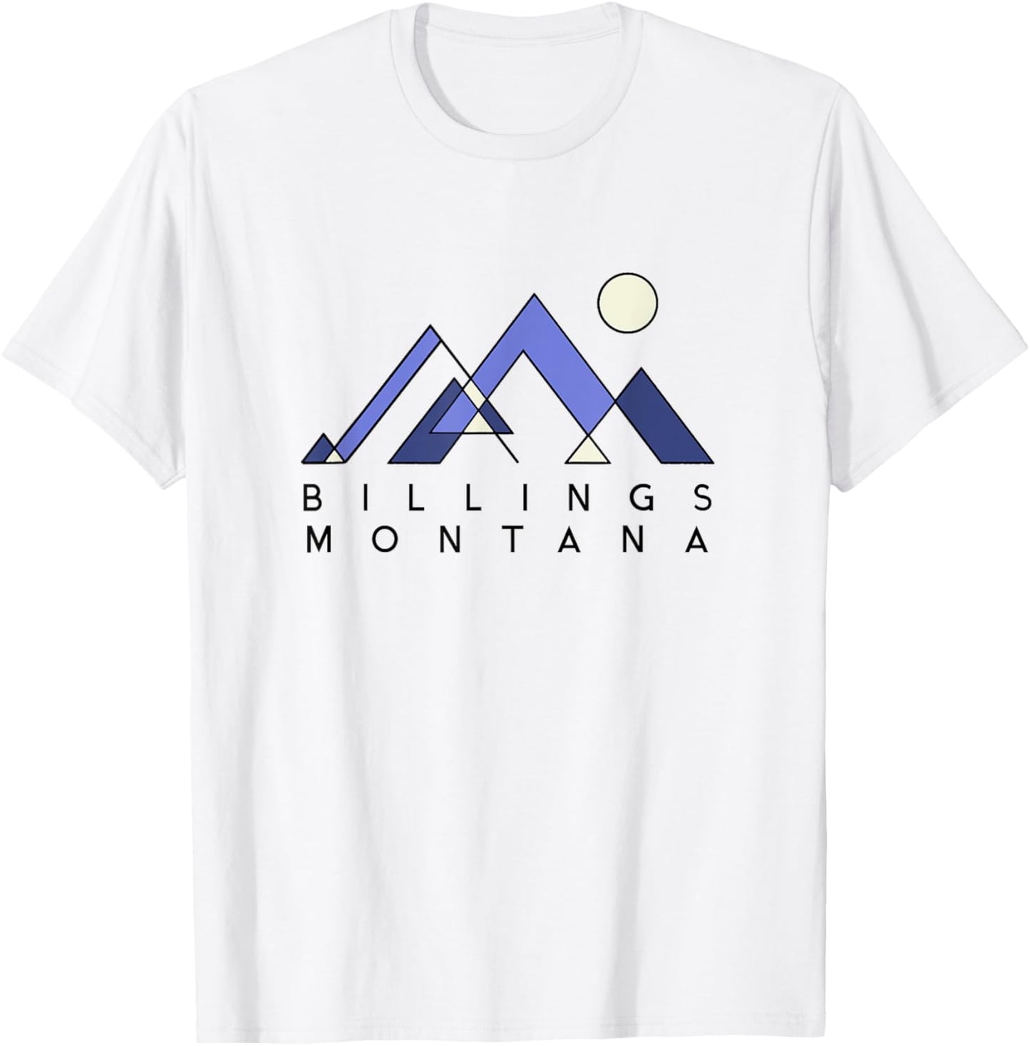Billings Montana | Billings MT Abstract T-Shirt - T-Shirt | White
