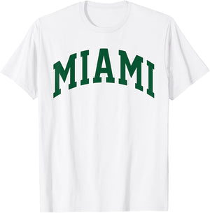 Retro Miami Men Miami Women Vintage Green White FL Souvenir T-Shirt - T-Shirt | White