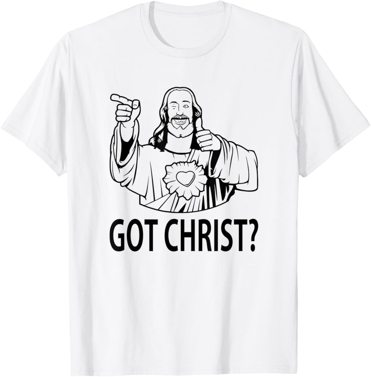 Funny Happy Buddy Jesus Christ Religious Christian T-Shirt - T-Shirt | White