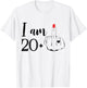 I Am 20 Plus 1 Middle Finger Funny 21st Birthday Women T-Shirt - T-Shirt | White