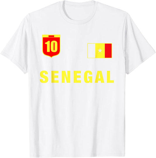 Senegal Outfit Senegal Clothing Green Senegal Design T-Shirt - T-Shirt | White