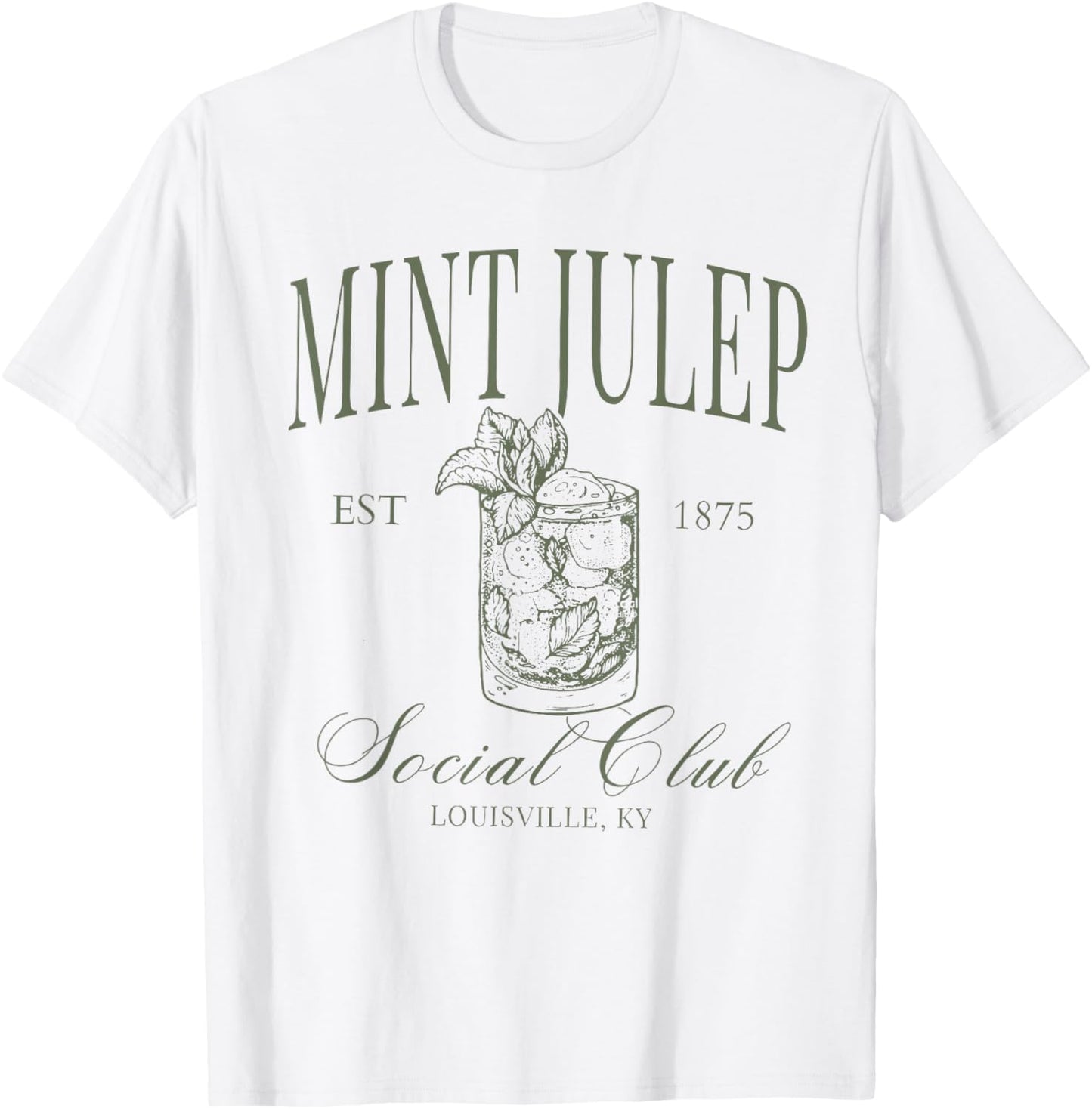 Mint Julep Derby Horse Racing Derby Day Cocktail Lovers T-Shirt - T-Shirt | White