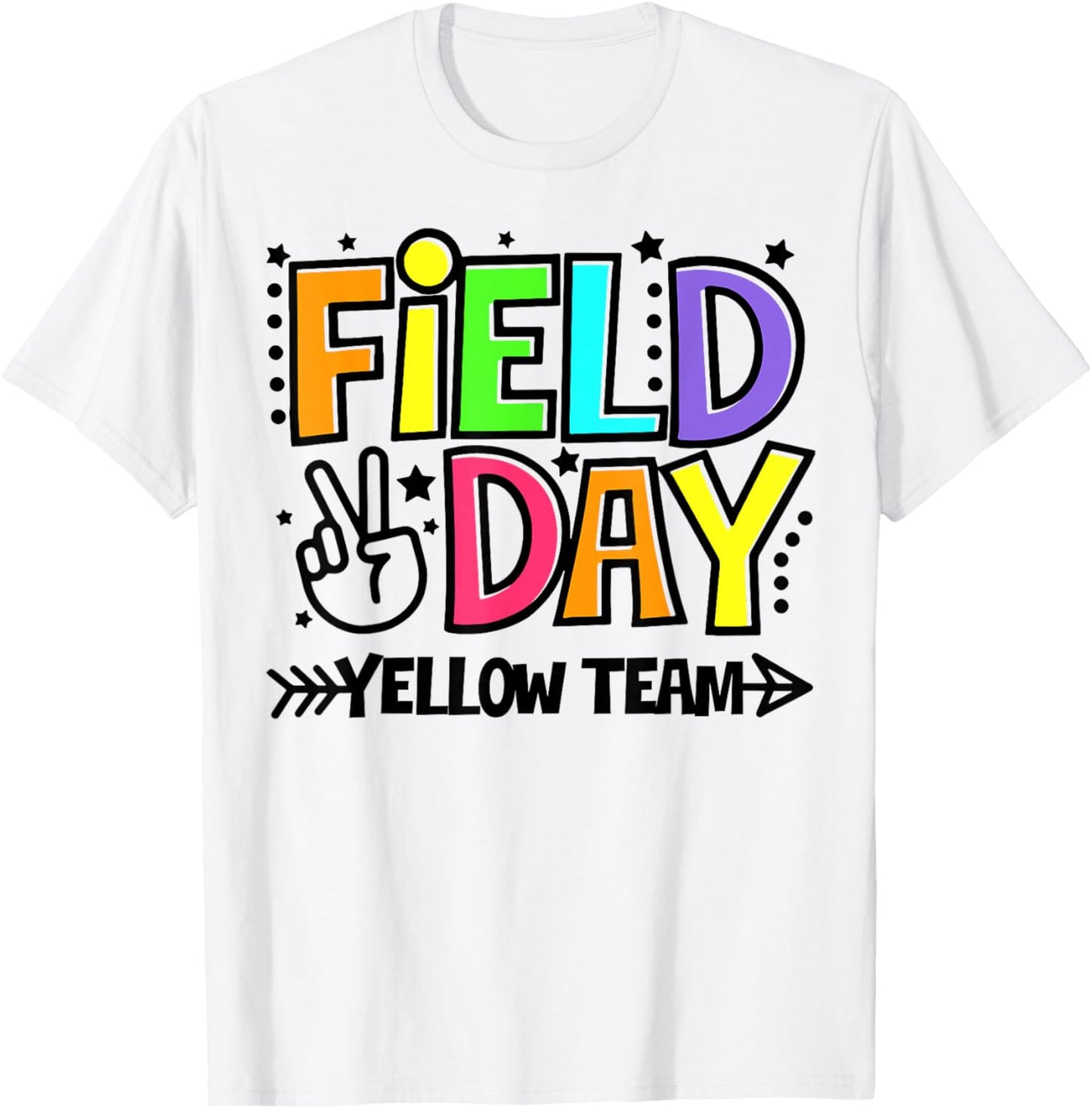 Field Day Yellow Team Funny for Teacher Kids Field Day Games T-Shirt - T-Shirt | White