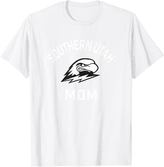 Southern Utah University Thunderbirds Arched Mom T-Shirt - T-Shirt | White