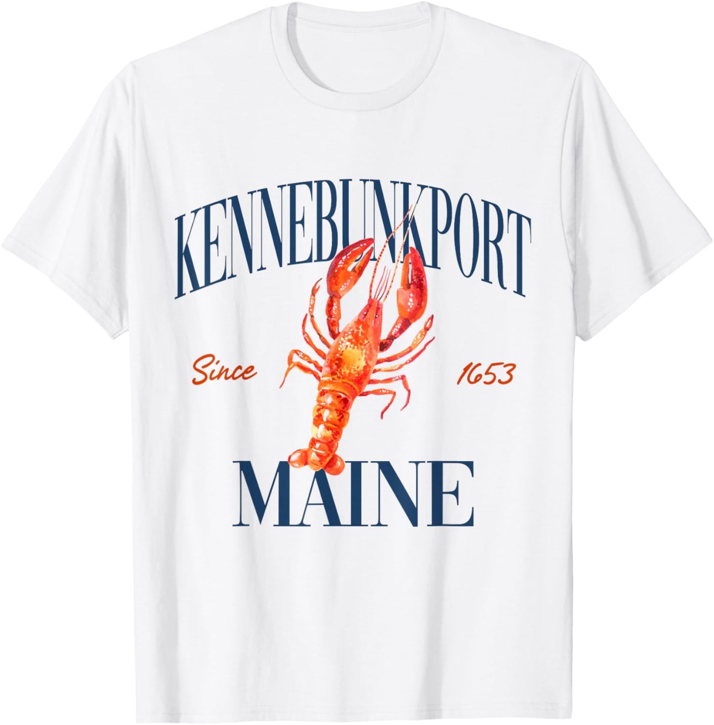 Kennebunkport Maine Est. 1653 - Old Money, Aesthetic T-Shirt - T-Shirt | White