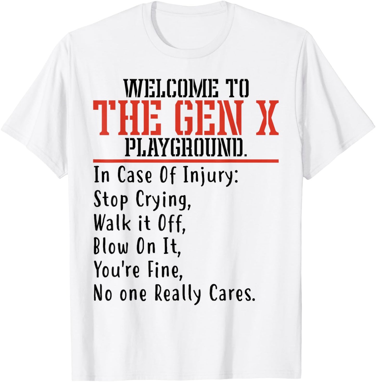 Funny 60s 70s 80s Men Women Welcome To The Gen X Playground T-Shirt - T-Shirt | White