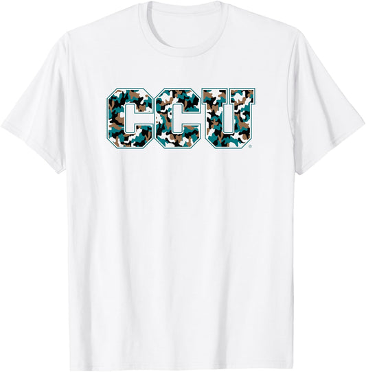 Coastal Carolina University CCU Camo T-Shirt - T-Shirt | White