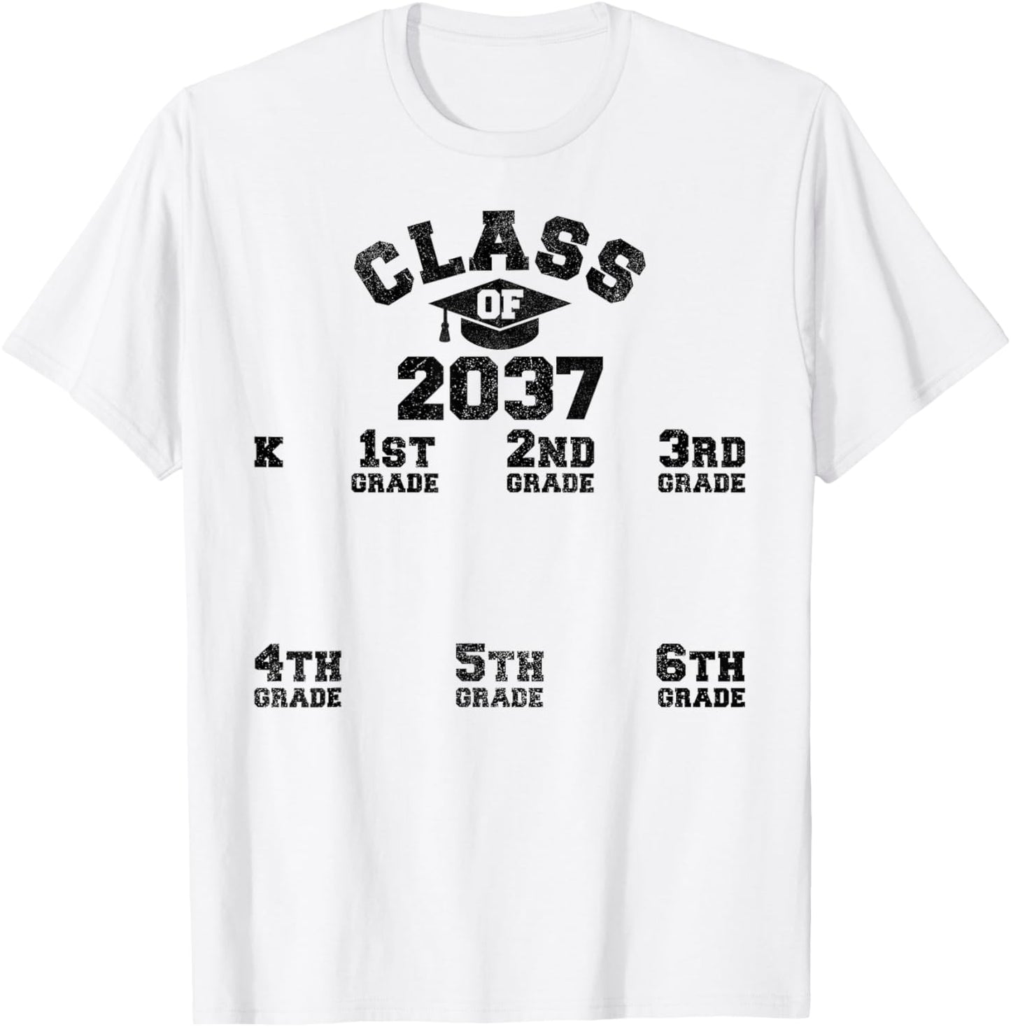 Class Of 2037 Handprint Shirt, Grow With Me Kindergarten Kid T-Shirt - T-Shirt | White