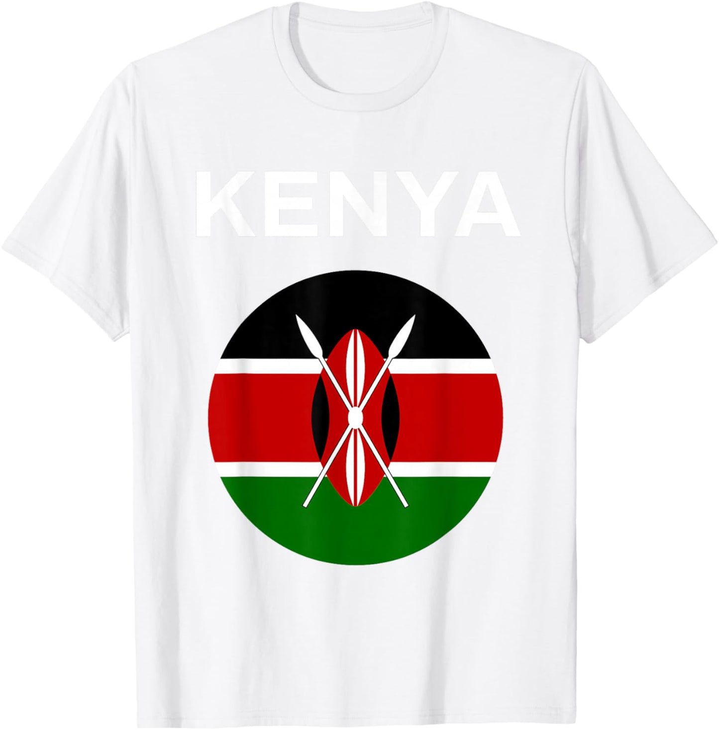 Kenya Flag Modern T-Shirt - T-Shirt | White