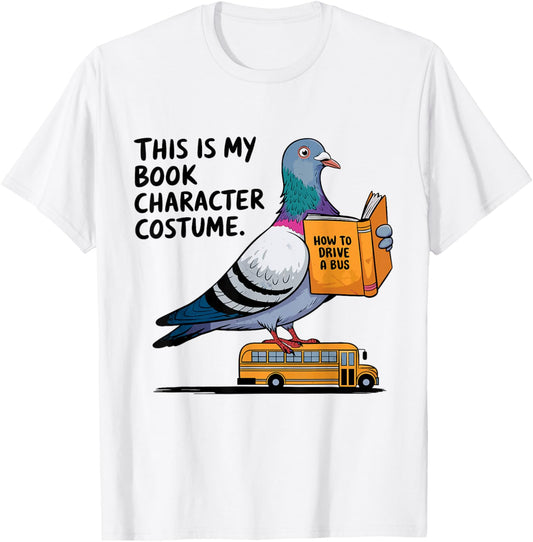 This Is My Book Character Costume Funny Pigeon Kids Reading T-Shirt - T-Shirt | White