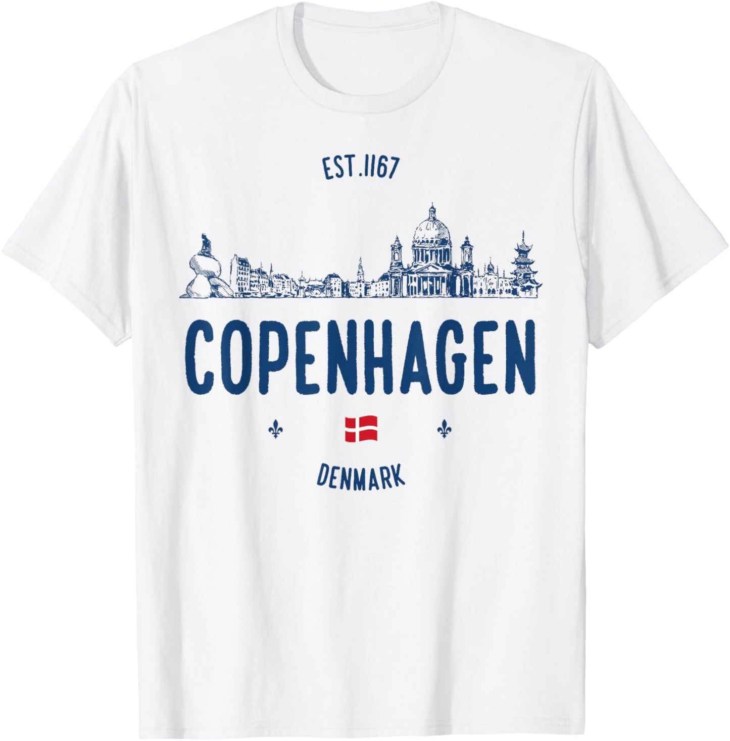 Copenhagen Denmark Travel T-Shirt - T-Shirt | White