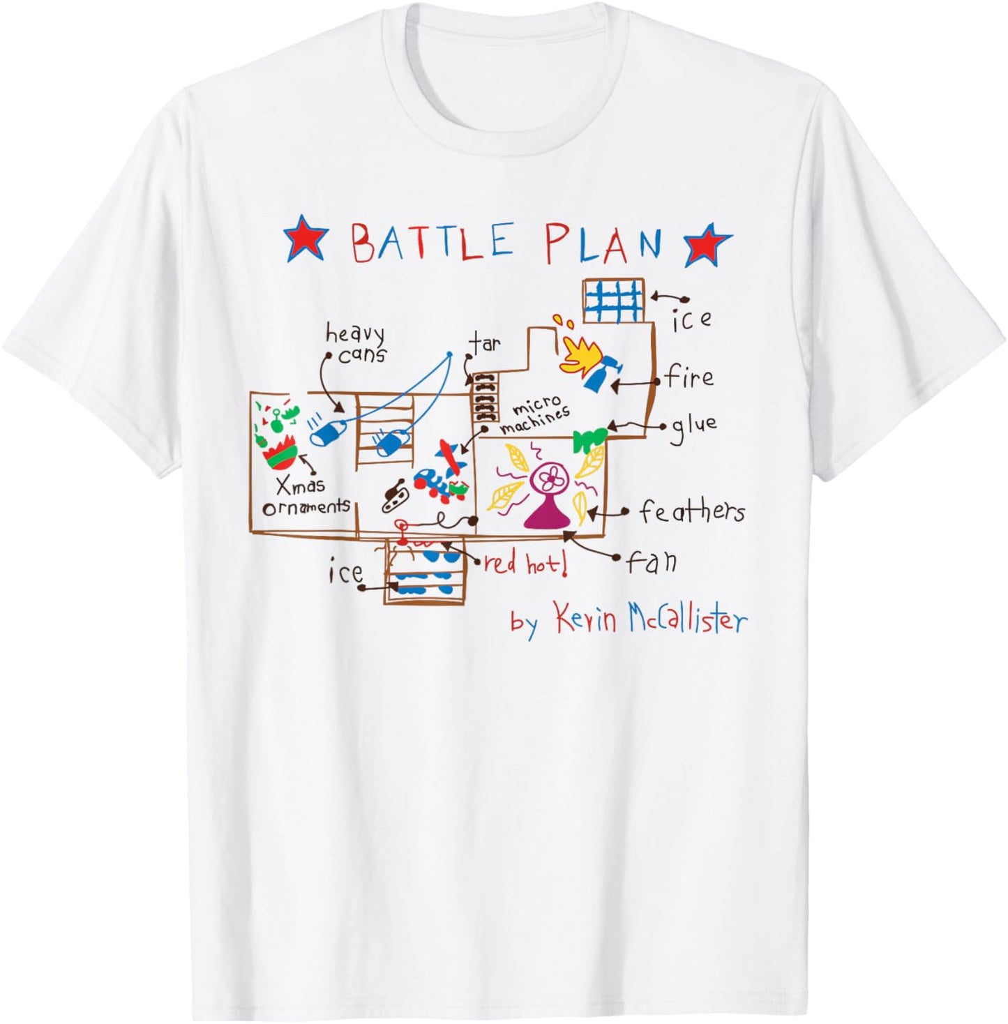Funny Battle Plan Christmas Home Kids Hand Dawn Costumes T-Shirt - T-Shirt | White