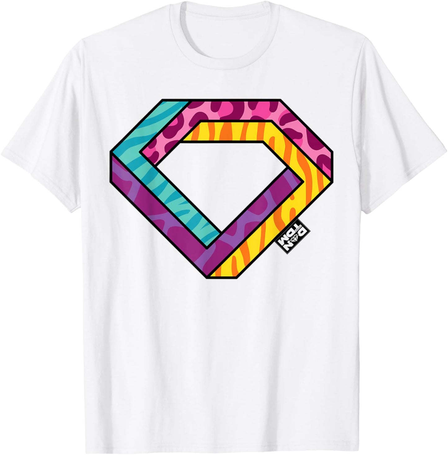 DanTDM Retro Fill Large T-Shirt - T-Shirt | White