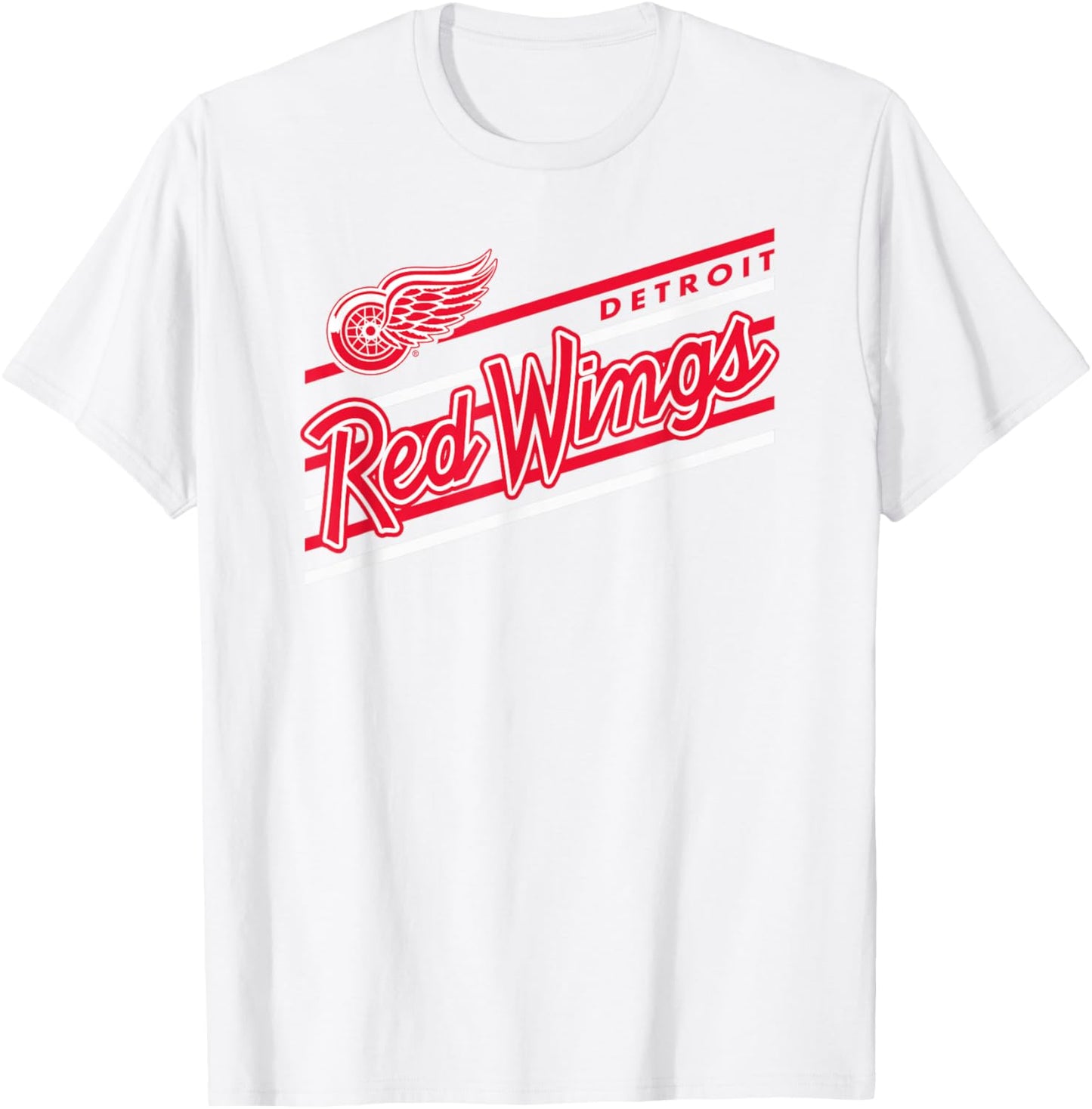 Detroit Red Wings Retro Performer Gray Officially Licensed T-Shirt - T-Shirt | White