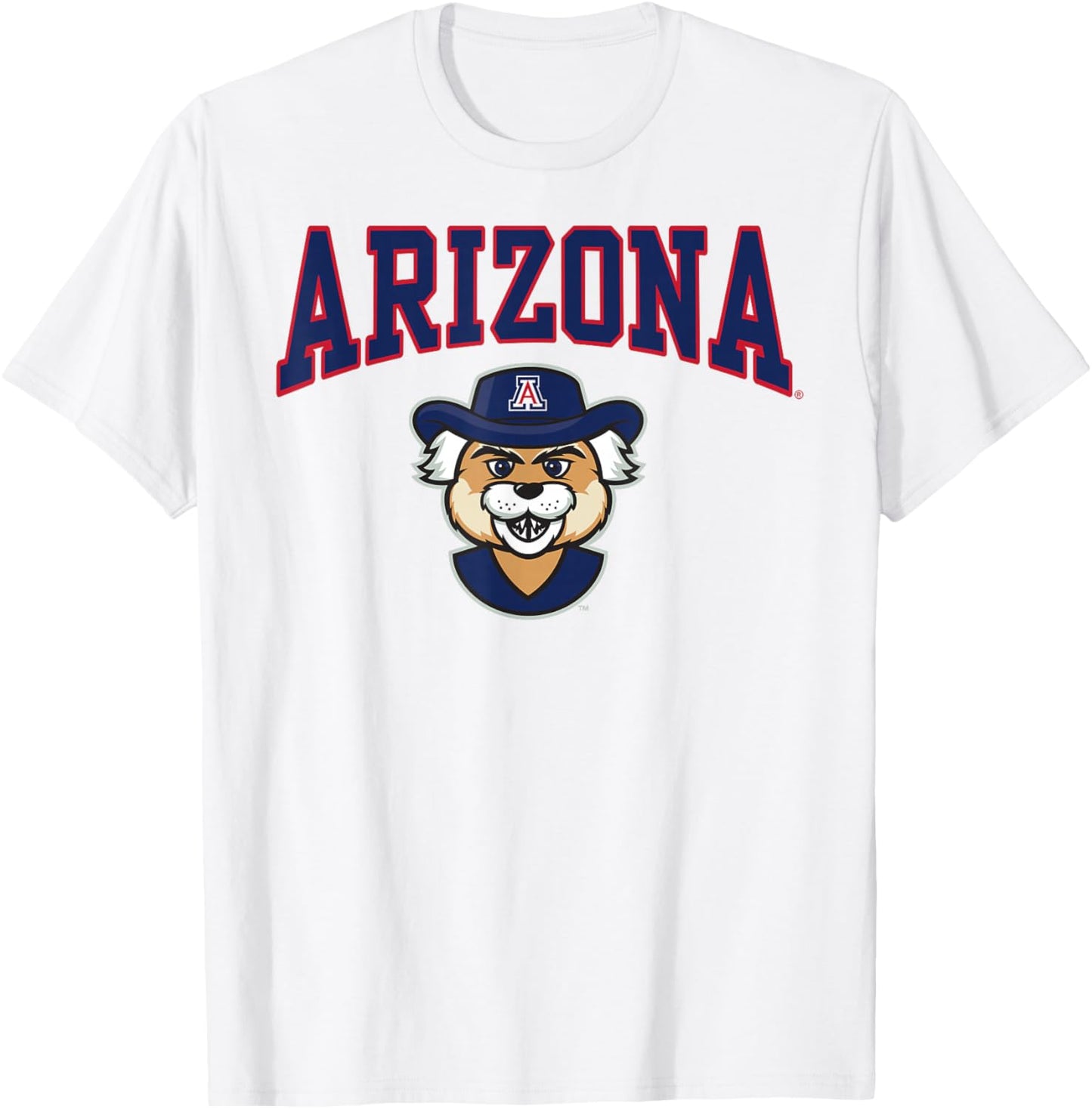 Arizona Wildcats Wilbur Mascot White Officially Licensed T-Shirt - T-Shirt | White
