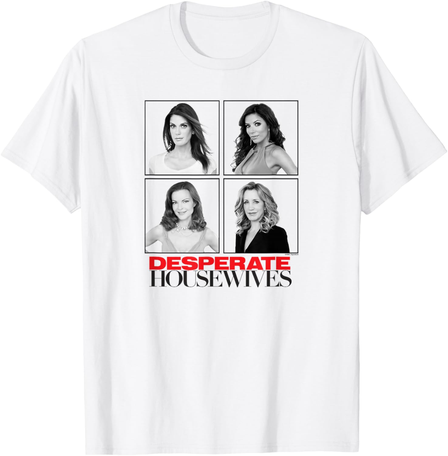 Desperate Housewives Cast Photo Grid Retro TV Show T-Shirt - T-Shirt | White