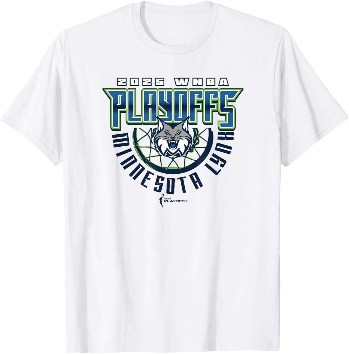 WNBA Official Minnesota Lynx 2025 Playoffs Above The Rim T-Shirt - T-Shirt | White