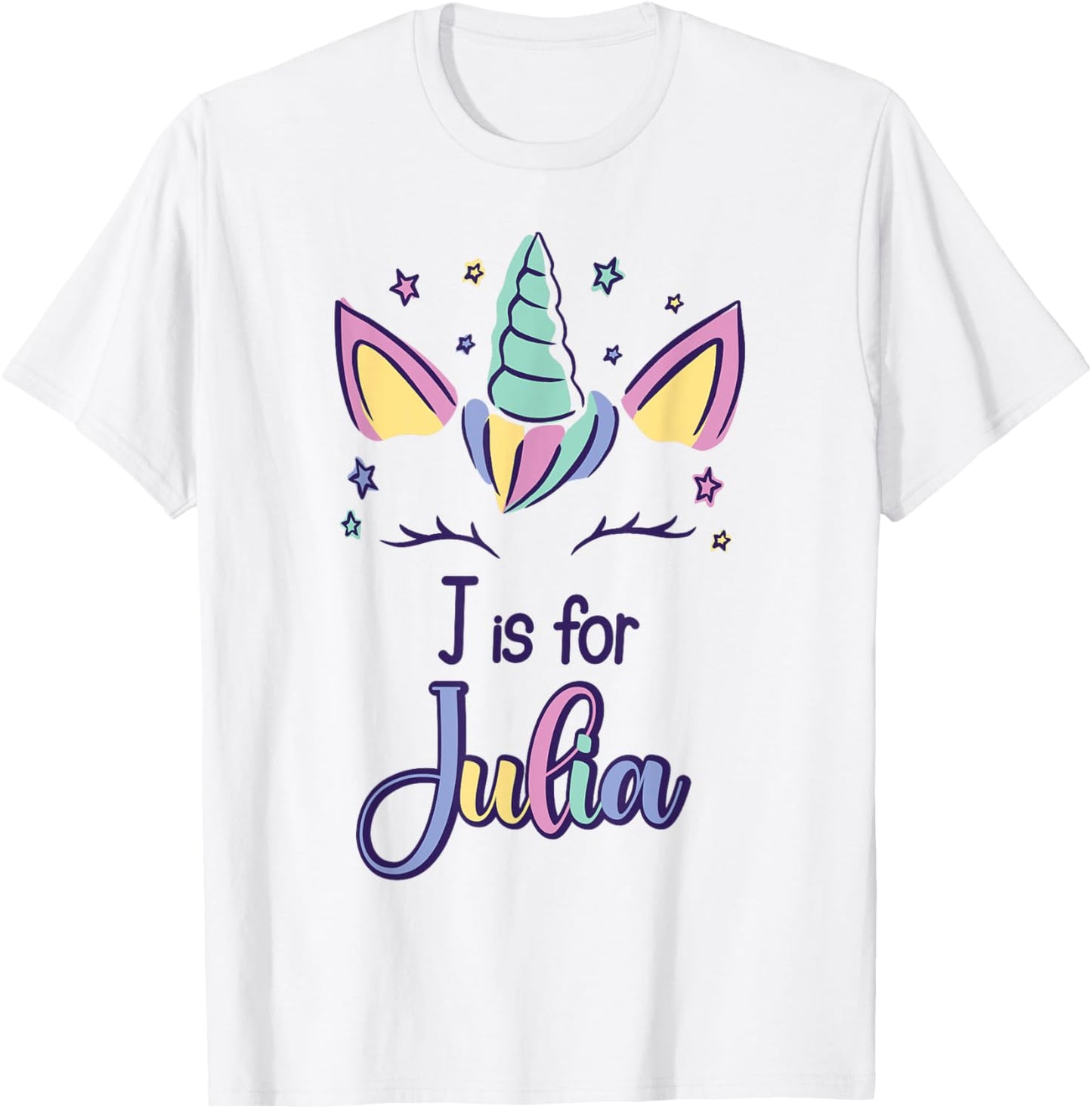 First Name Julia Personalized J Is For Julia T-Shirt - T-Shirt | White