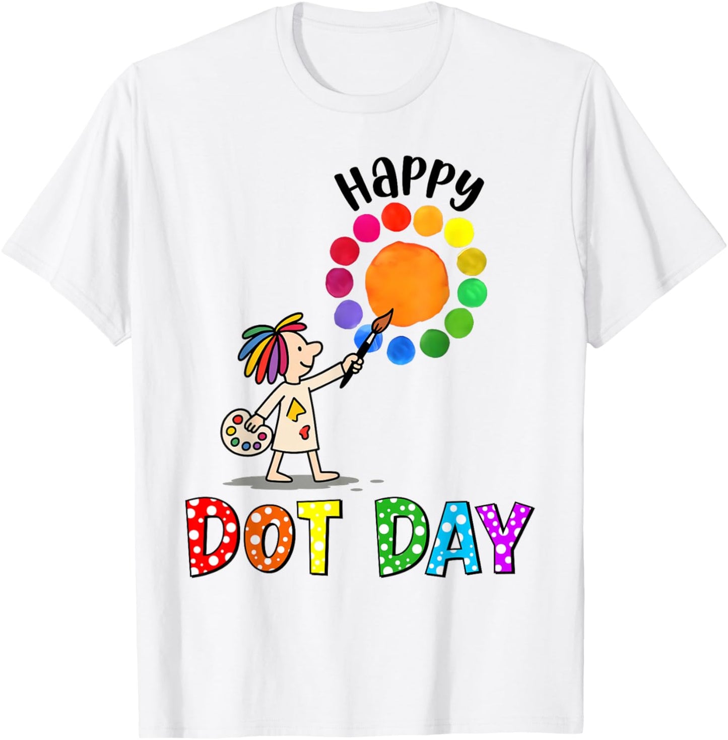 World Dot Day Kids Colorful Polka Dot Happy Dot Day Kids T-Shirt - T-Shirt | White