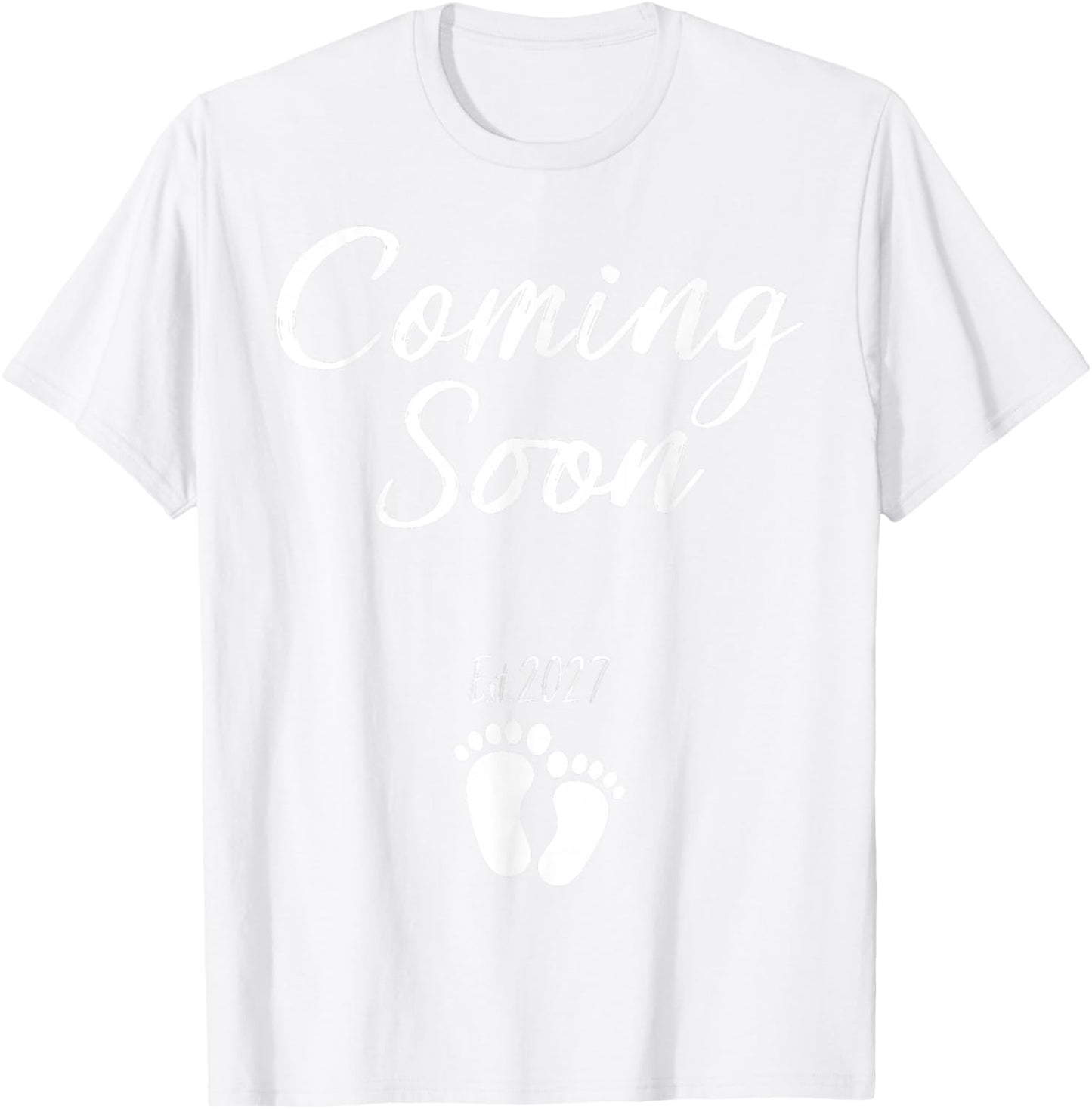 Coming Soon 2027 Pregnancy Announcement Mother's Day T-Shirt - T-Shirt | White