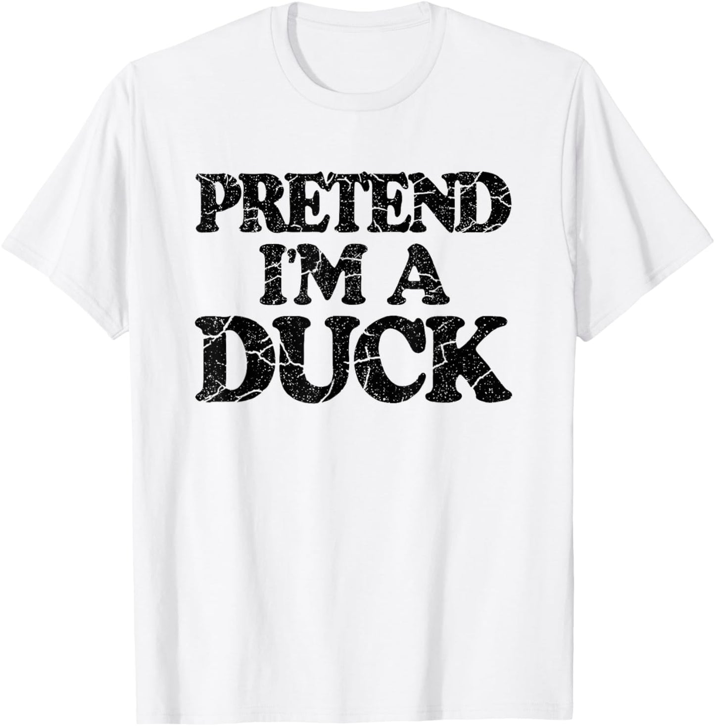 Pretend I'm A Duck Shirt Kids DIY Easy Halloween Costume T-Shirt - T-Shirt | White