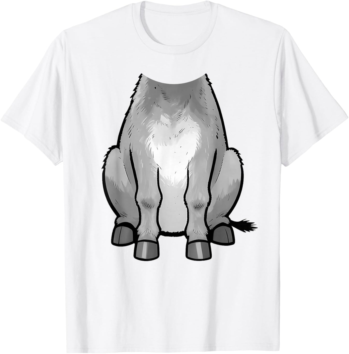 Donkey Costume Funny Animal Costume Farm Donkey Costume T-Shirt - T-Shirt | White
