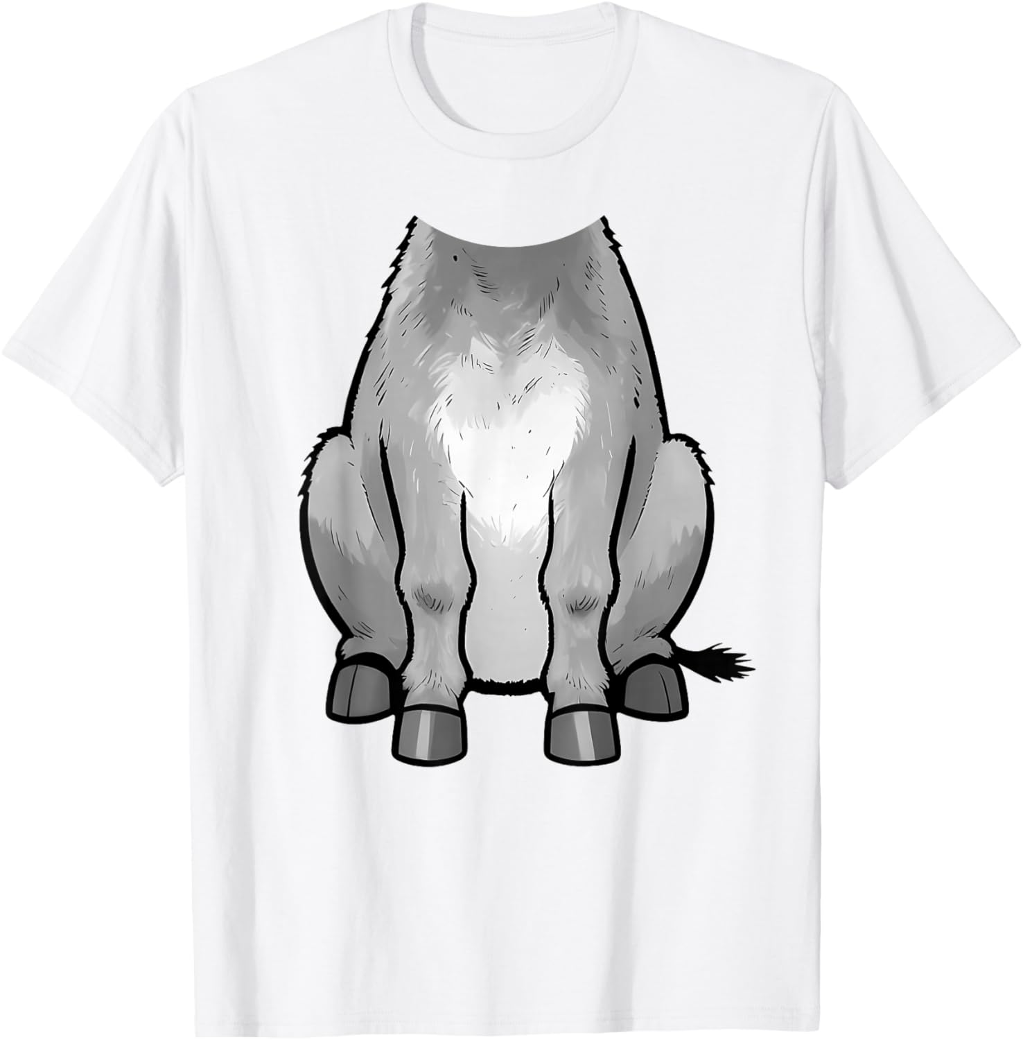 Donkey Costume Funny Animal Costume Farm Donkey Costume T-Shirt - T-Shirt | White
