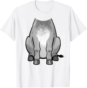 Donkey Costume Funny Animal Costume Farm Donkey Costume T-Shirt - T-Shirt | White