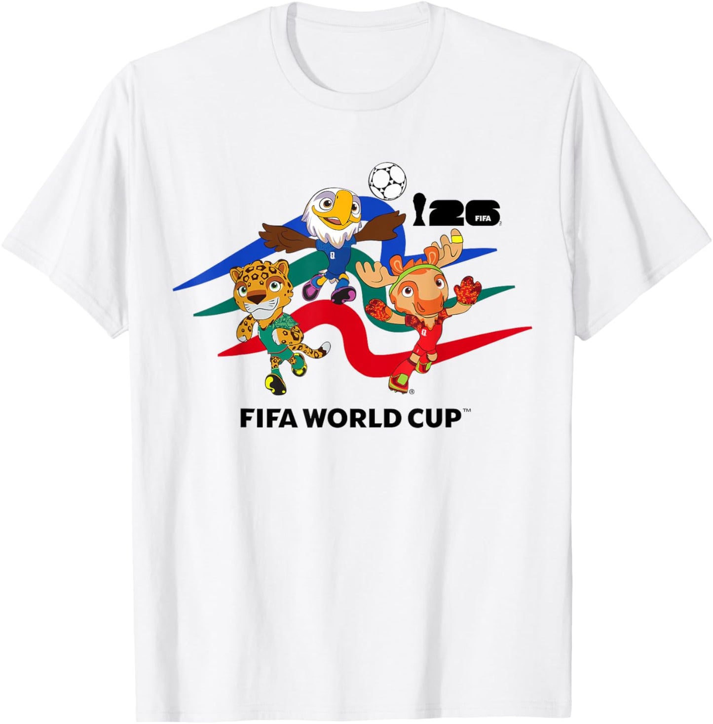 FIFA World CUP26 Host Country Maskottchen Action T-Shirt - T-Shirt | White