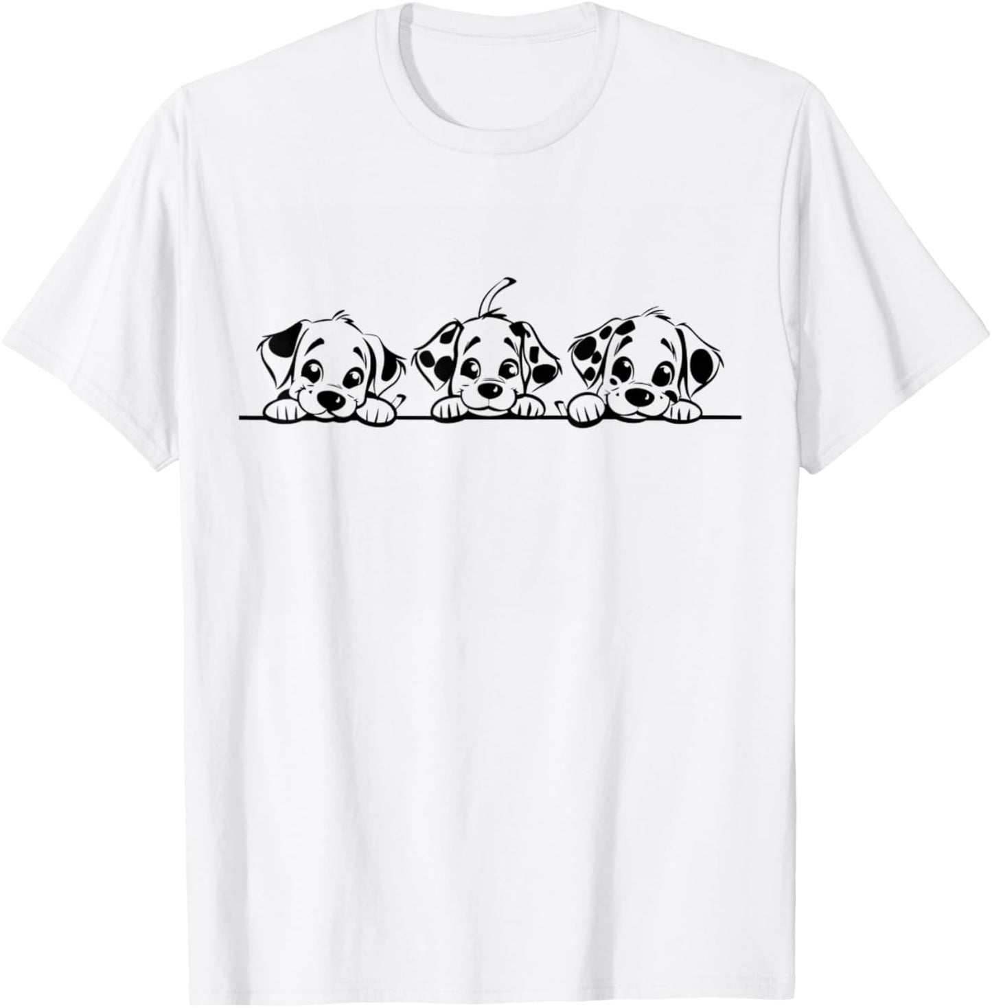3 Cute Dalmatian Dogs Puppy Pet Animal Men Women Funny Dog T-Shirt - T-Shirt | White