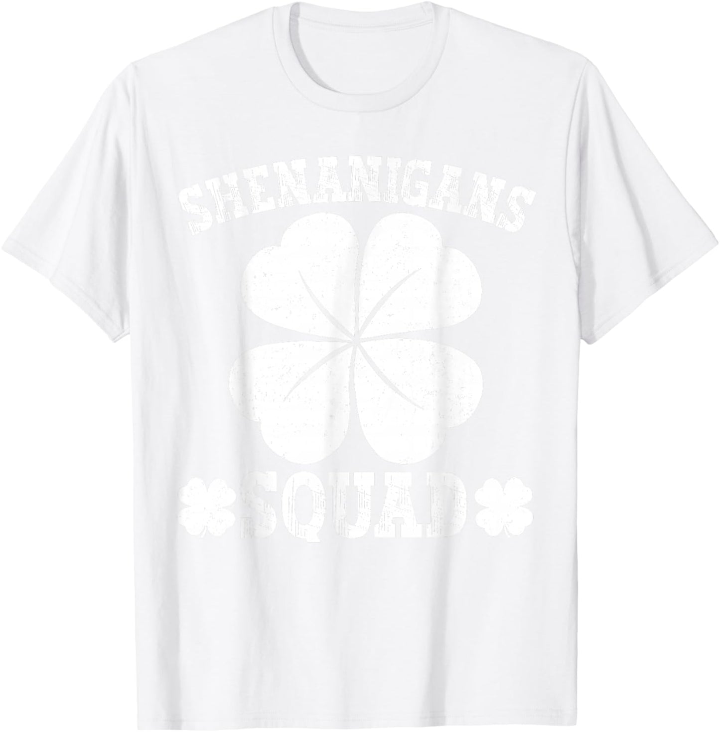 Vintage Shenanigans Squad Funny St Patrick's Day Proud Irish T-Shirt - T-Shirt | White